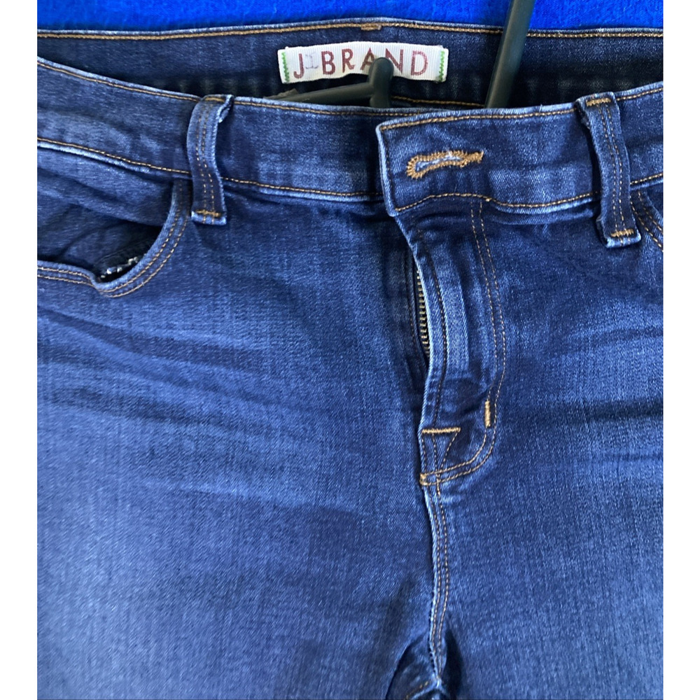 J Brand Super Skinny Jeans Womens Size 29 Dark Wash Blue Denim Stretch USA - Picture 3 of 16